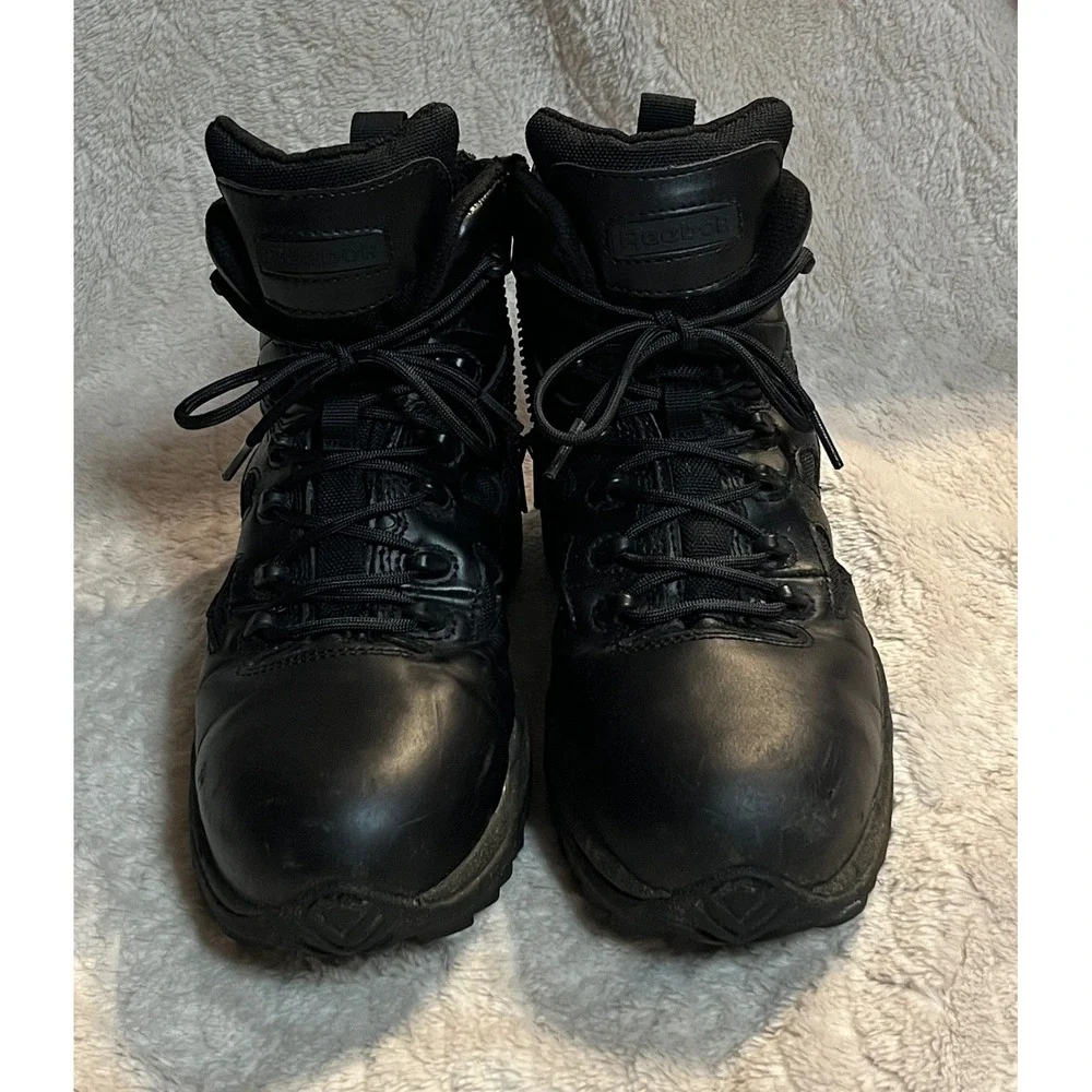 Reebok Rapid Response Tactical Boots Unisex Mens 7W Womens 9W Black WIDE Leather